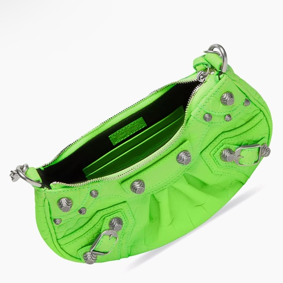 Balenciaga Le Cagole Mini Bag With Chain Crocodile Embossed - Picture 5 of 6